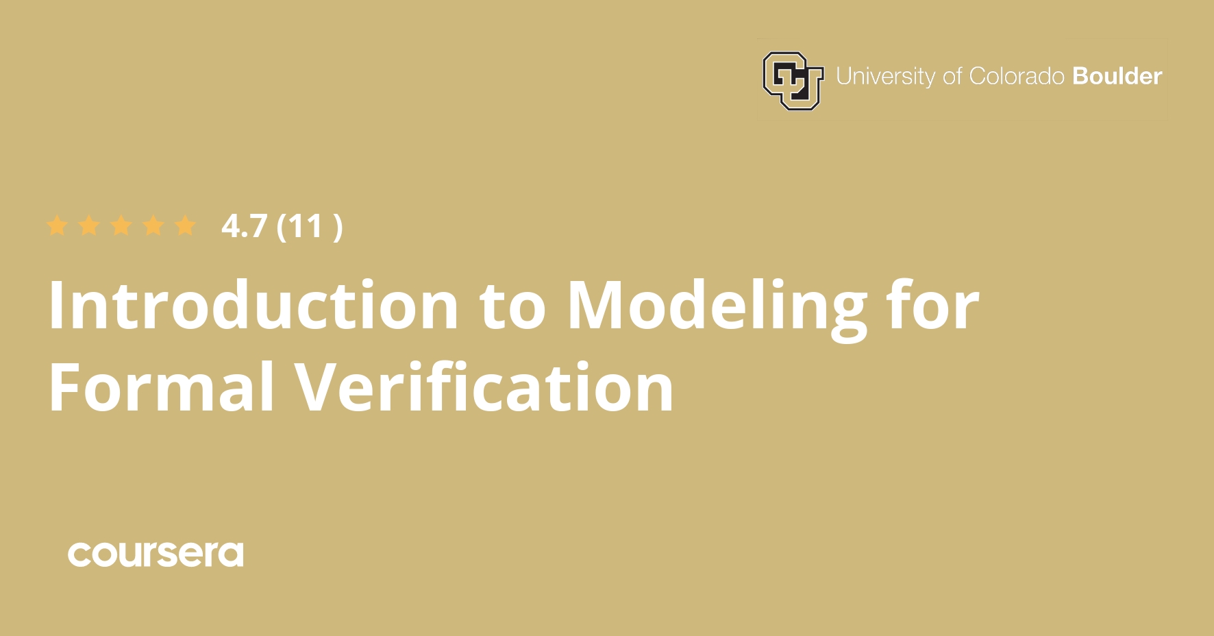 Introduction to Modeling for Formal Verification | Coursera
