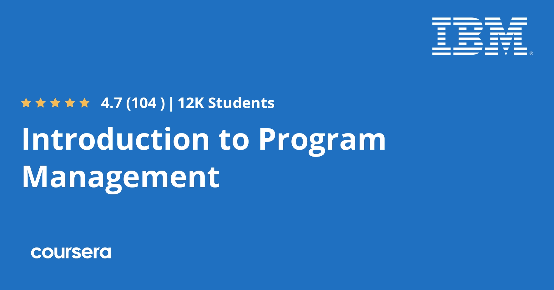 Introduction to Program Management | Coursera