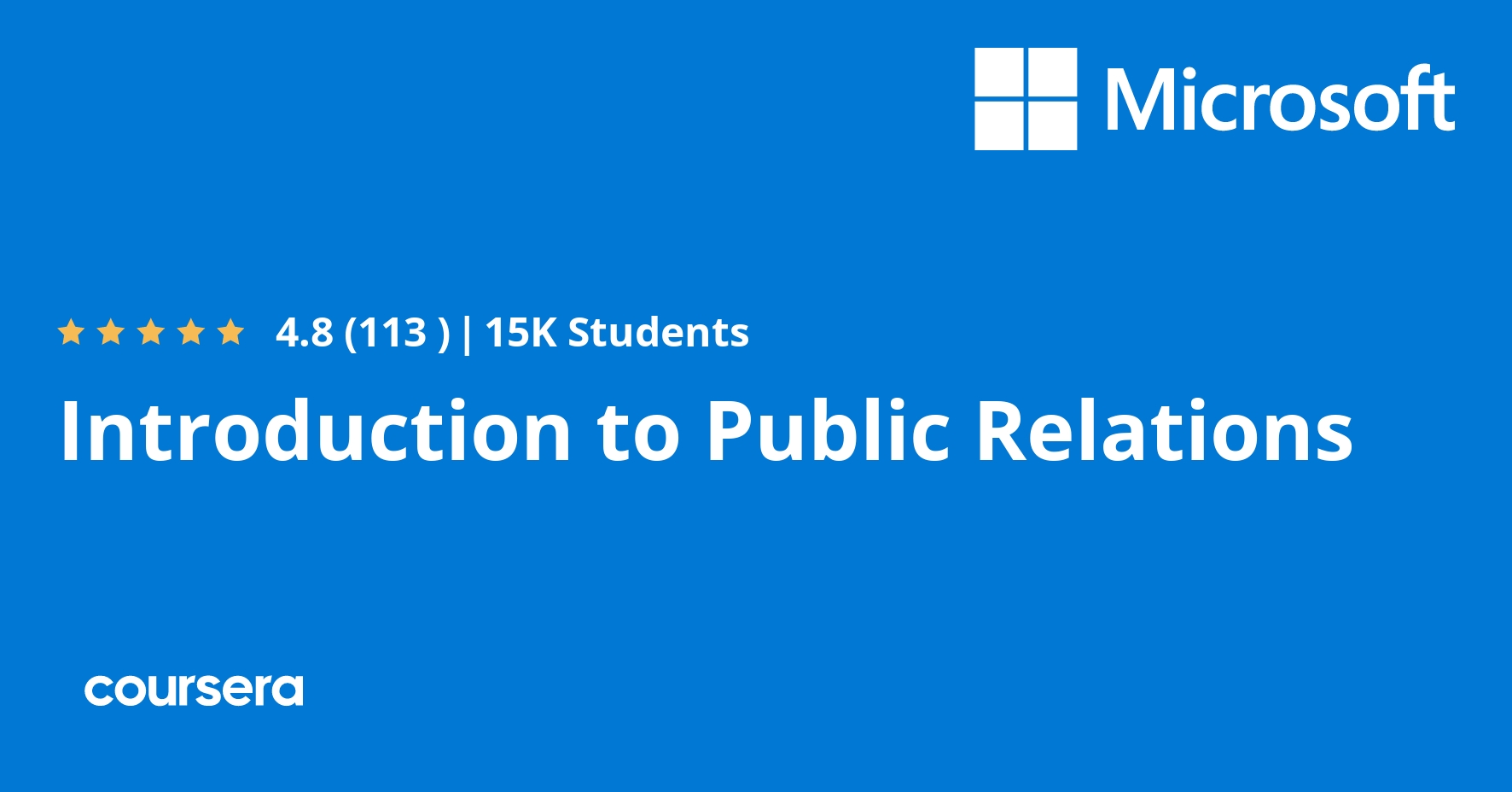 Introduction to Public Relations Coursera