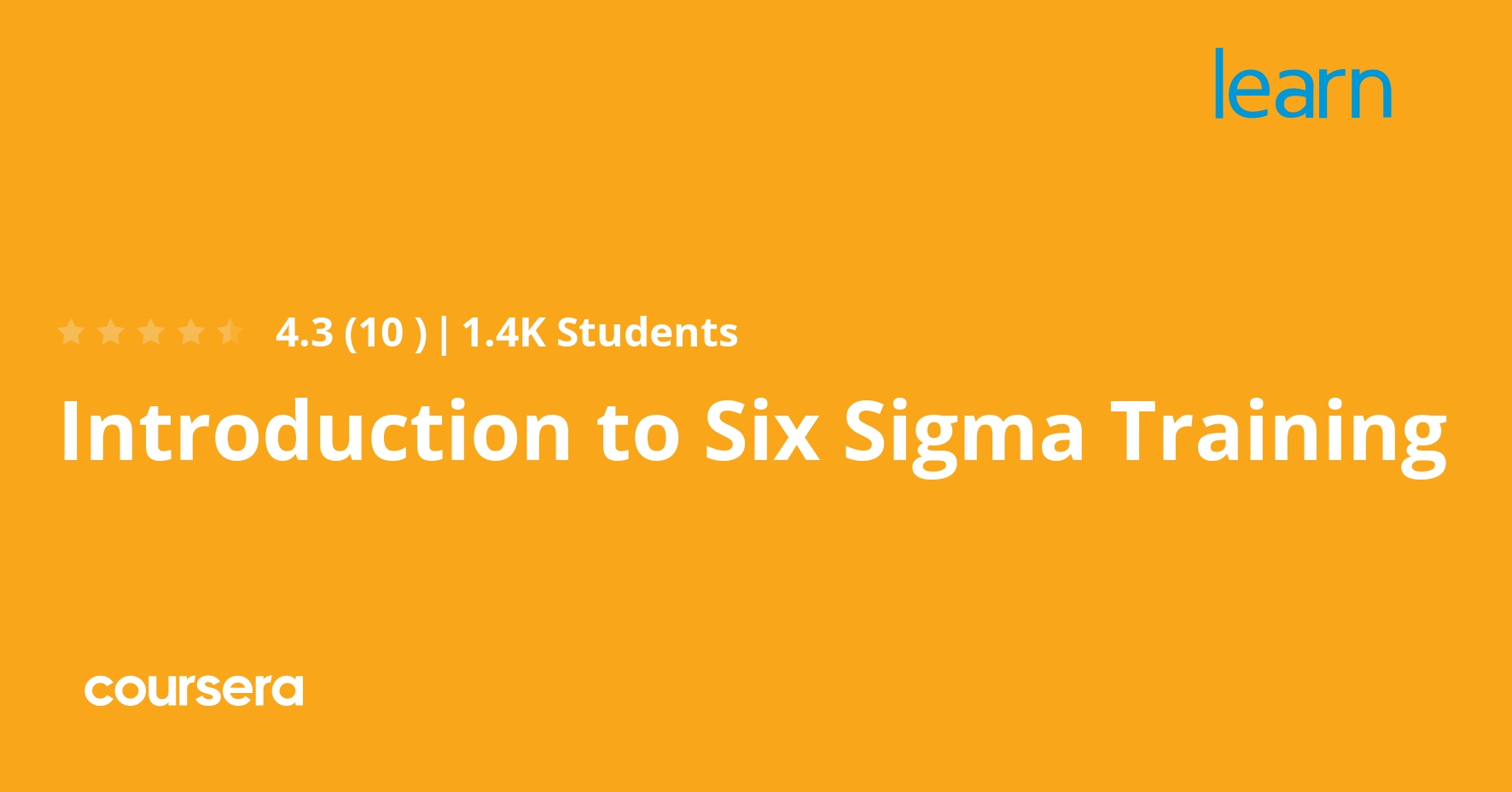 Introduction to Six Sigma Training | Coursera