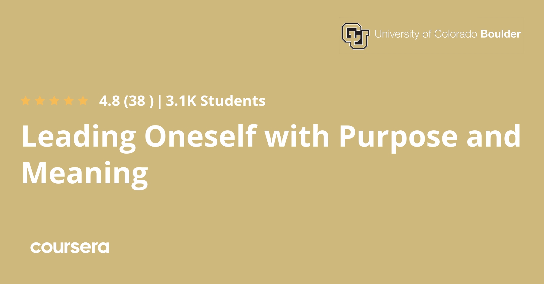 Leading Oneself with Purpose and Meaning Coursera