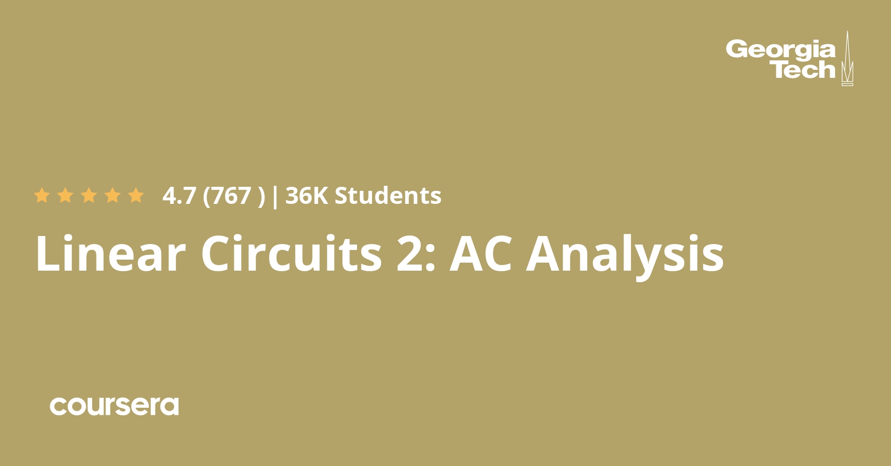 Linear Circuits 2 AC Analysis Coursera