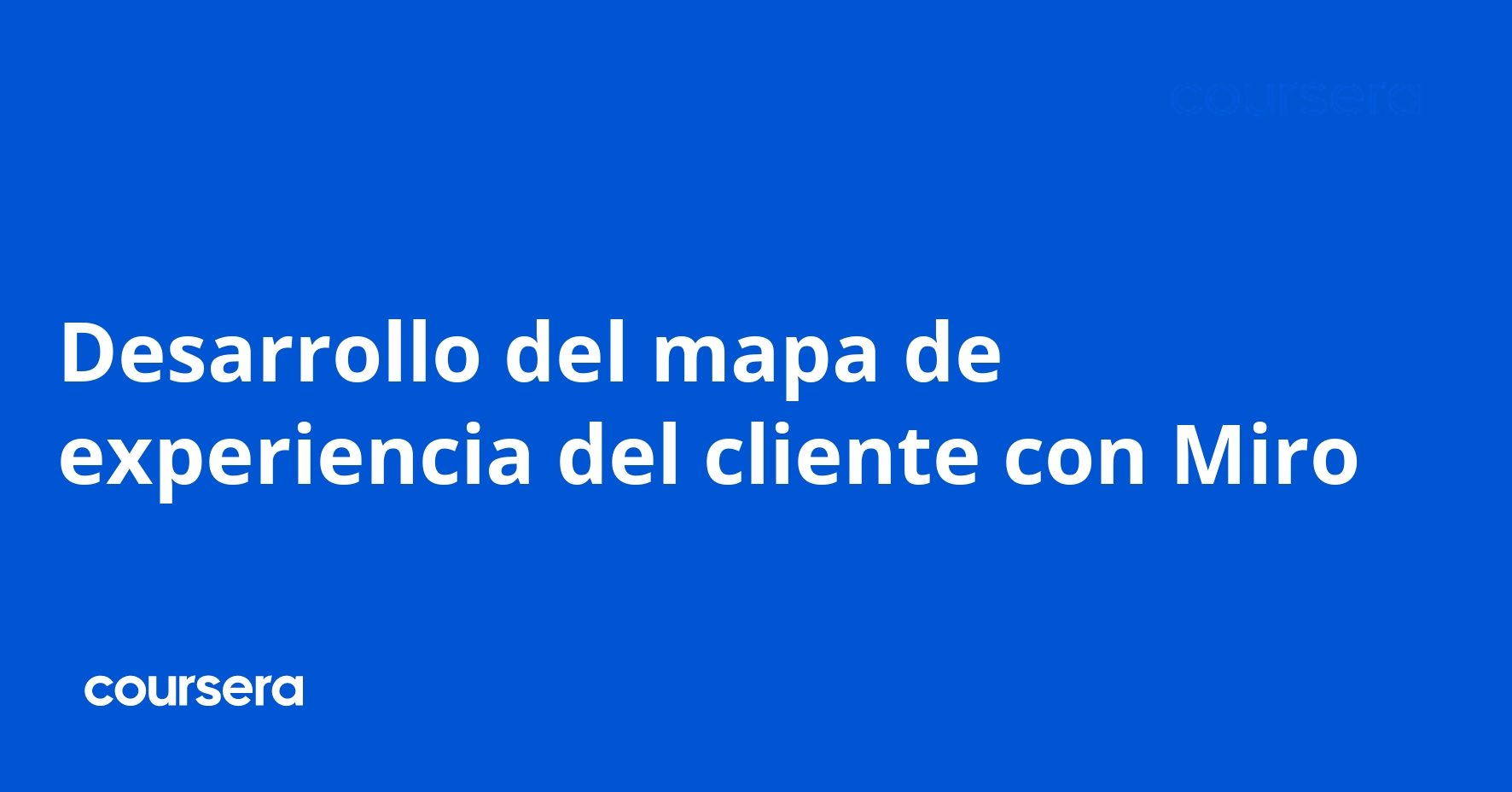 Desarrollo del mapa de experiencia del cliente con Miro