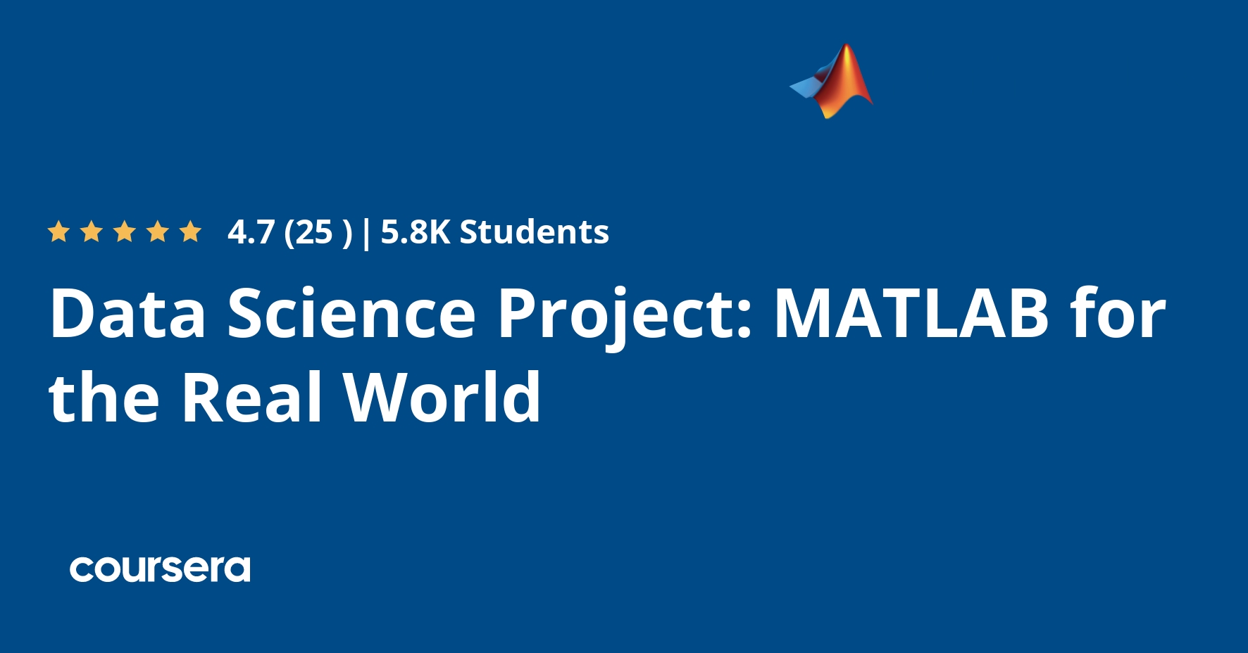Data Science Project: MATLAB for the Real World | Coursera