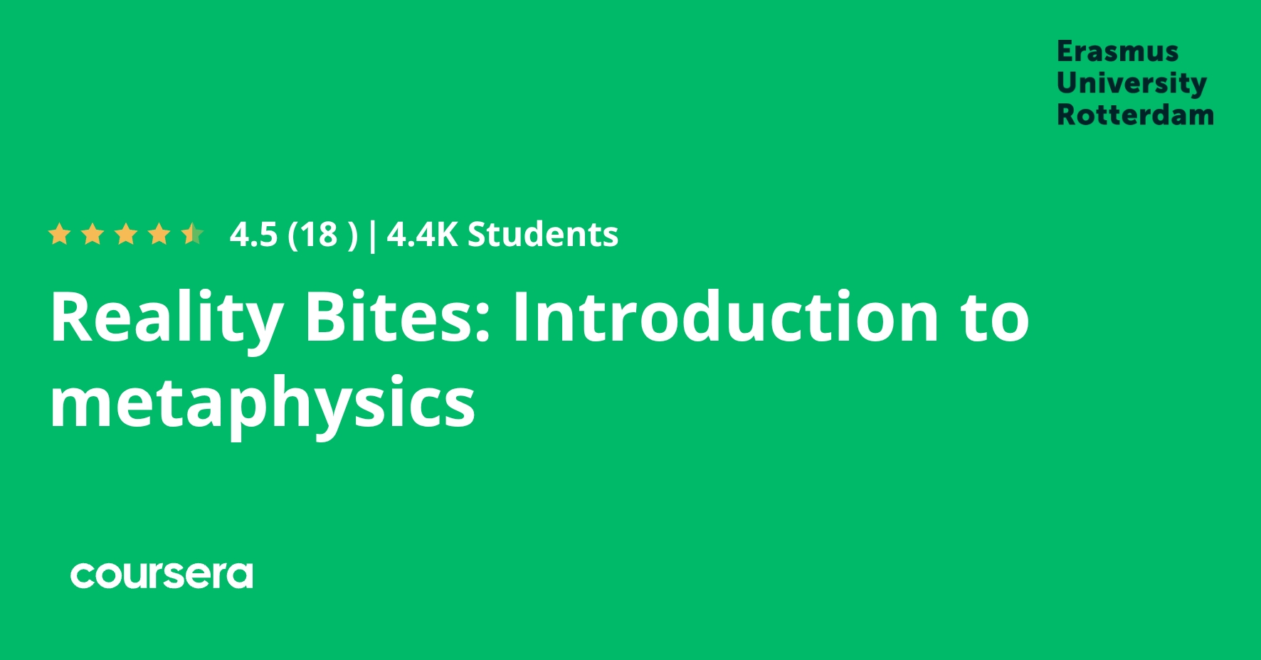Metaphysics Course Reality Bites: Introduction to metaphysics | Coursera