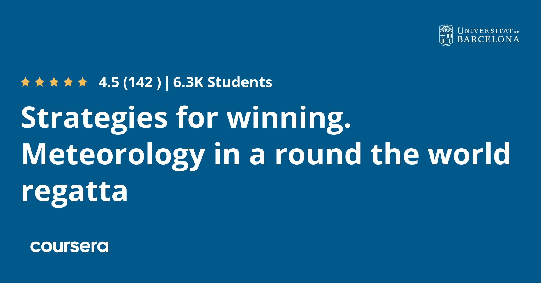 Strategies for winning. Meteorology in a round the world regatta Coursera