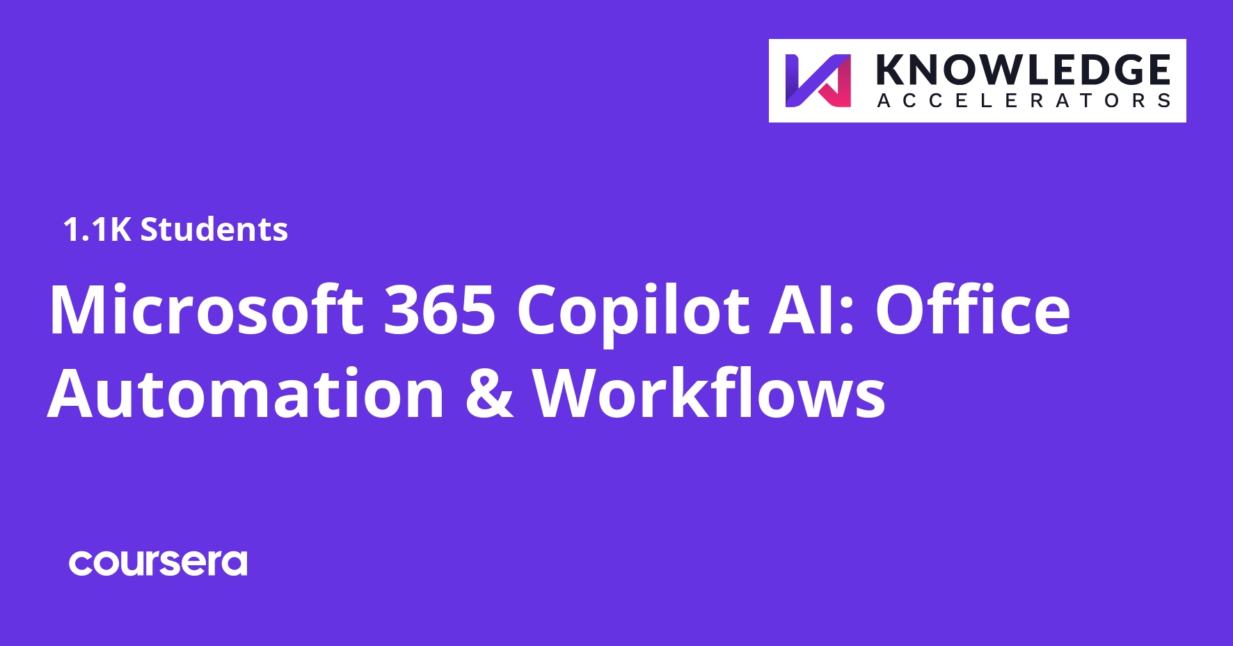 Microsoft 365 Copilot AI: Office Automation & Workflows | Coursera