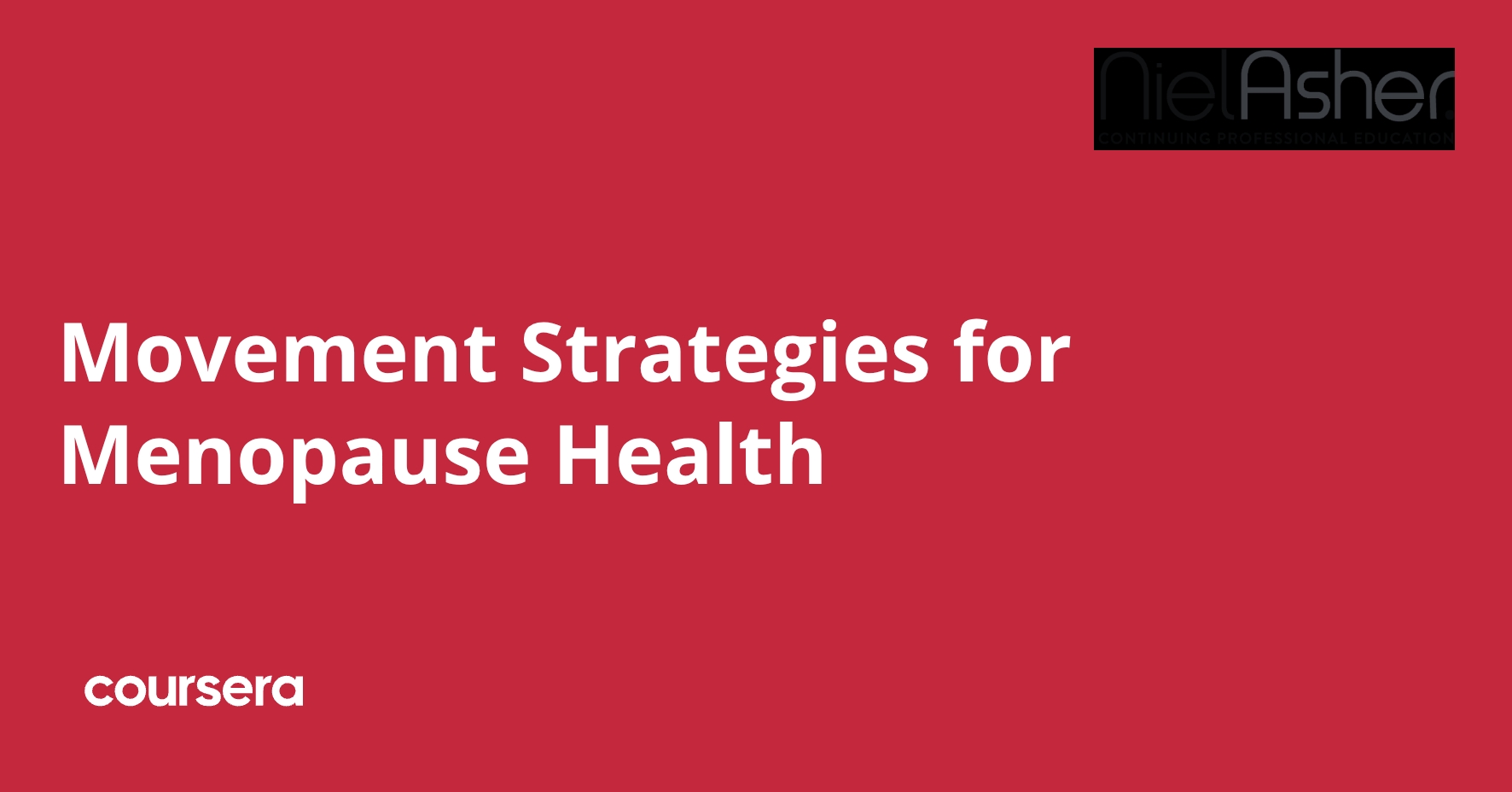 Movement Strategies for Menopause Health | Coursera