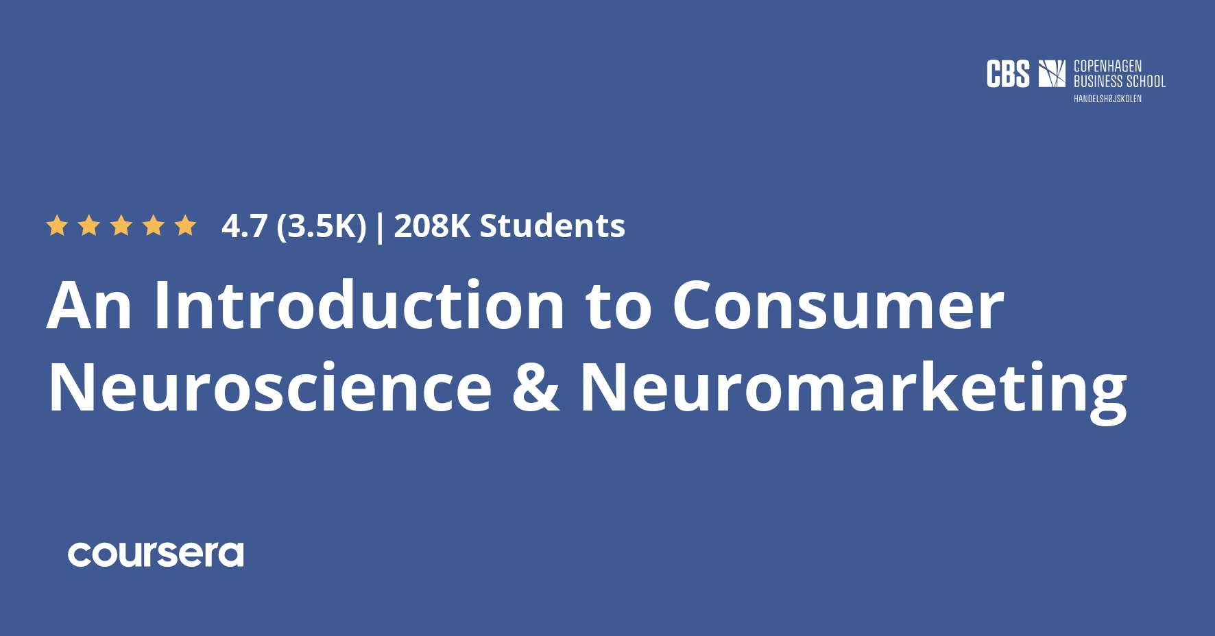An Introduction to Consumer Neuroscience & Neuromarketing Coursera