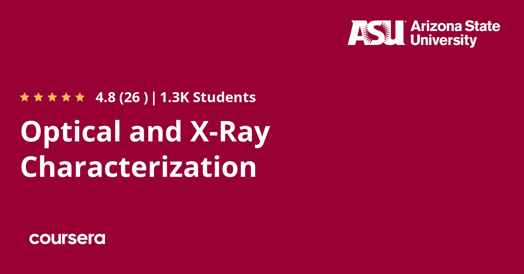 Optical and XRay Characterization Coursera