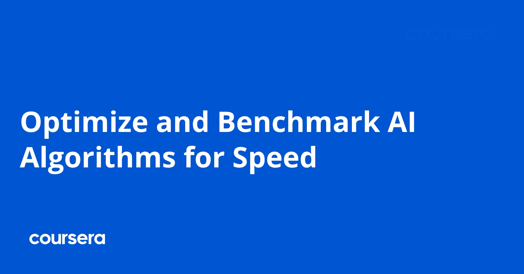javascript algorithm challenges for beginners |... Optimize and Benchmark AI Algorithms for Speed | Coursera