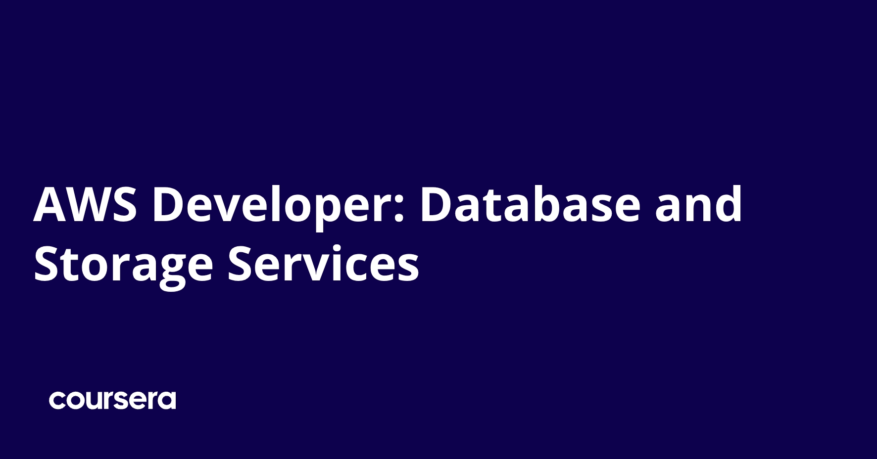 Aws Module 8 AWS Developer: Unit 8 | Coursera