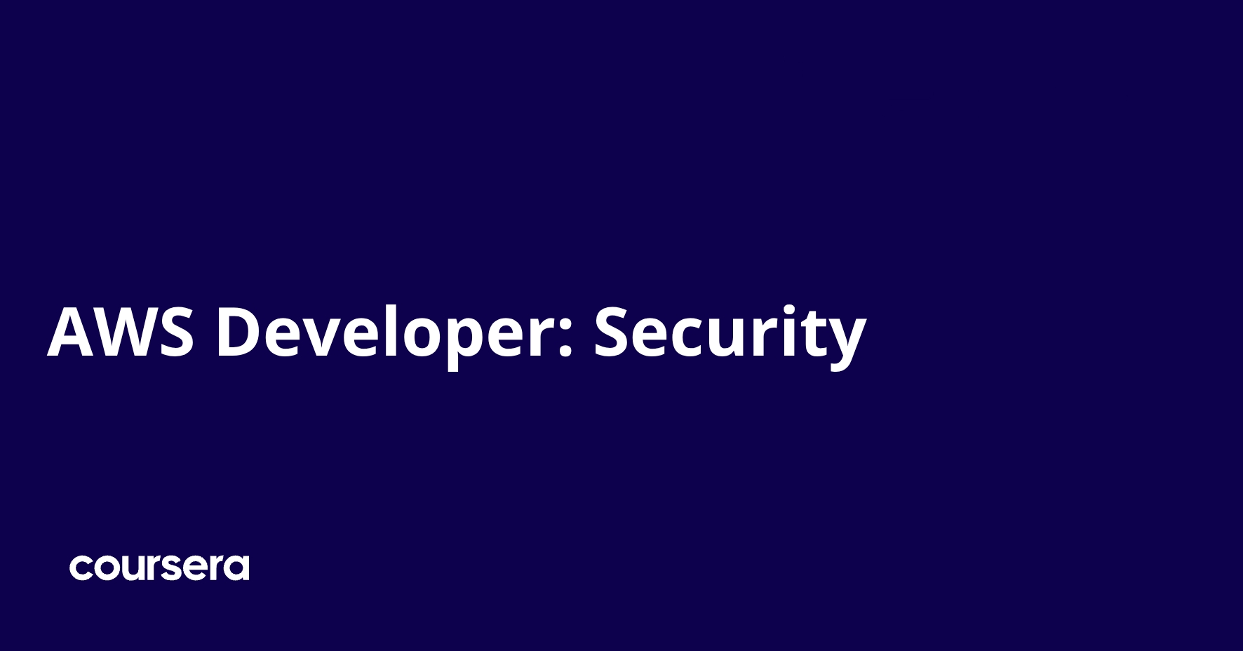 AWS Developer: Unit 2 | Coursera