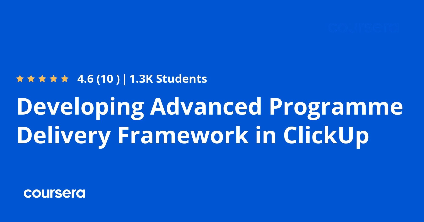 Developing Advanced Programme Delivery Framework in ClickUp