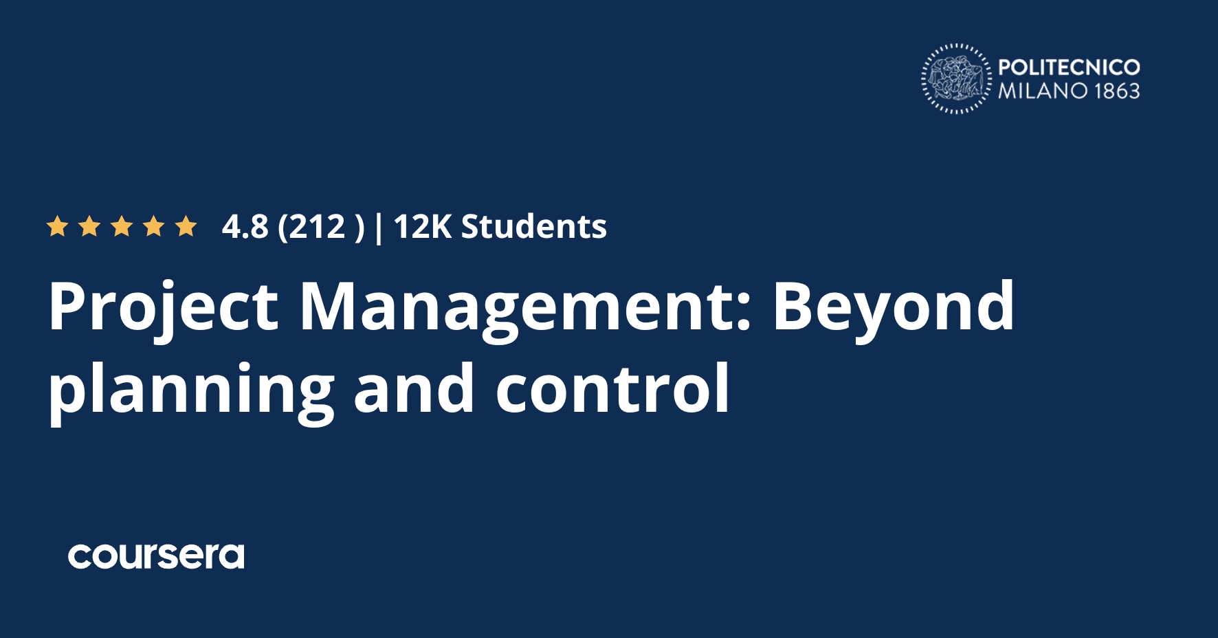 Beyond Project Management Llc Project Management: Beyond planning and control | Coursera