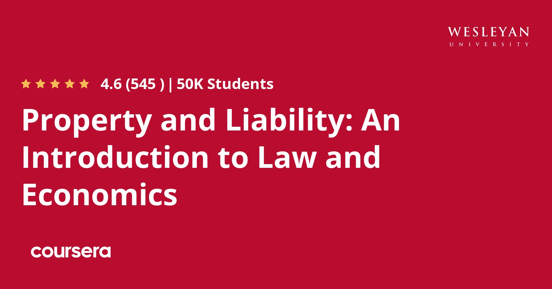 Property and Liability An Introduction to Law and Economics Coursera