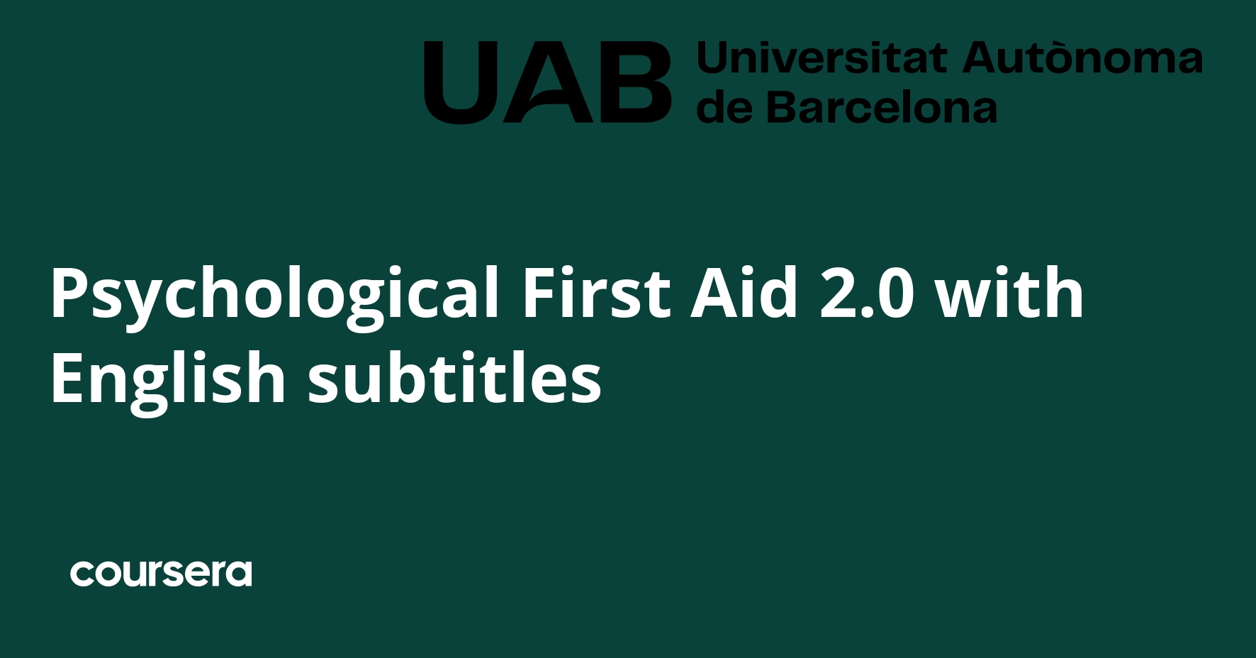 Psychological First Aid 2.0 with English Subtitles