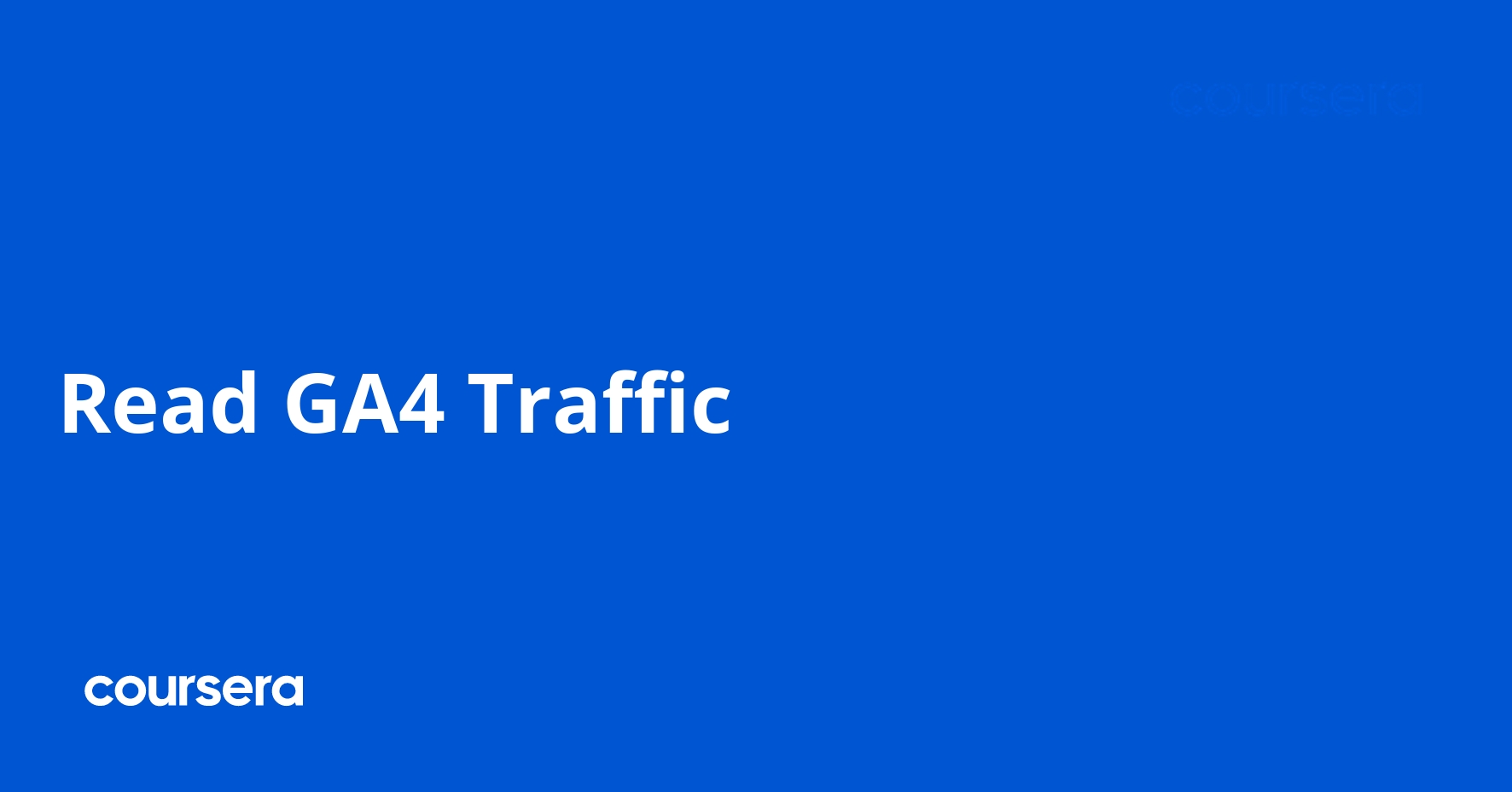 Read GA4 Traffic