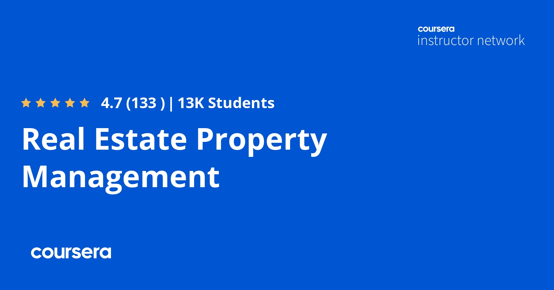Real Estate Property Management | Coursera