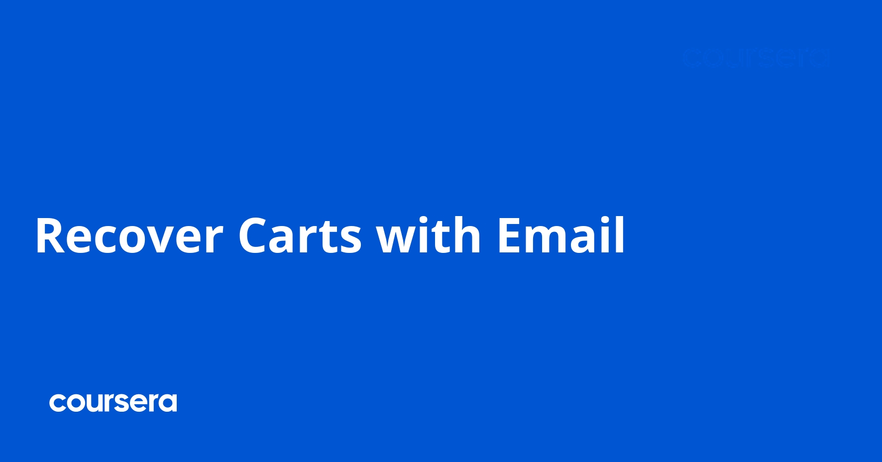 Recover Carts with Email