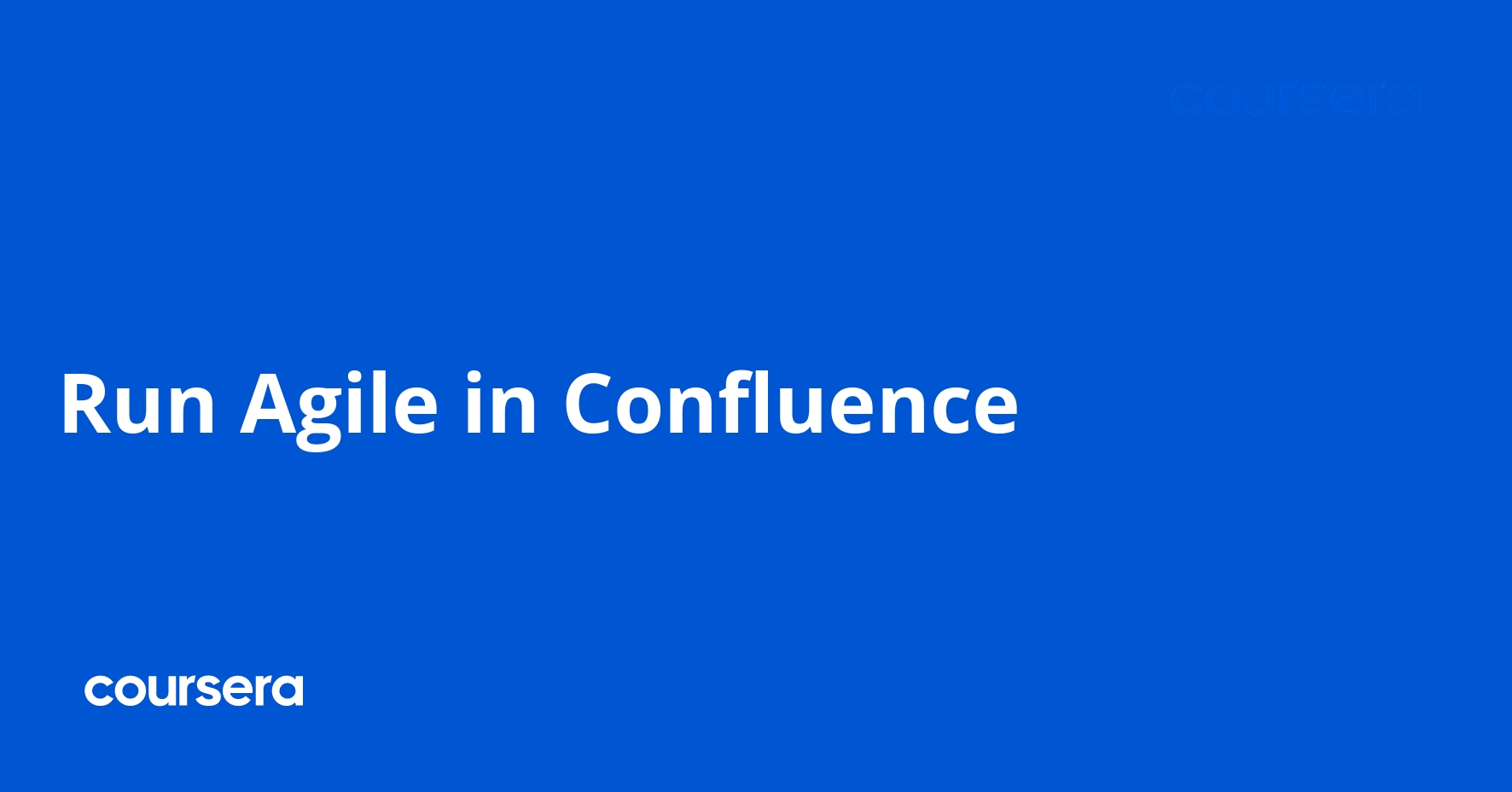 Run Agile in Confluence