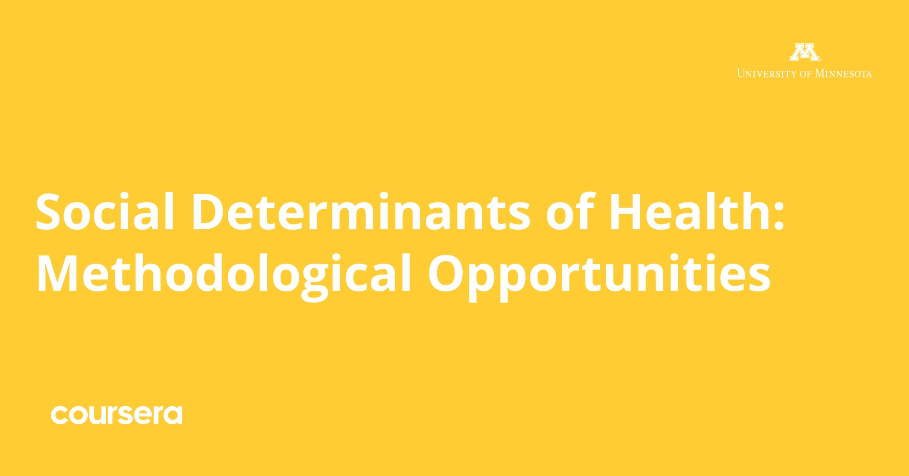 Social Determinants of Health: Methodological Opportunities