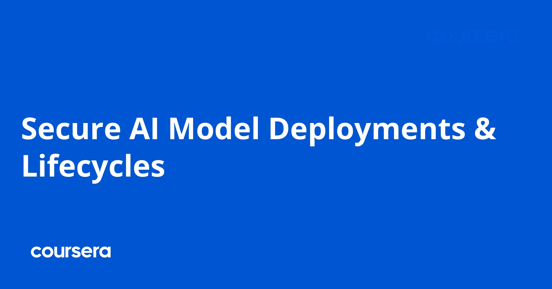 Secure AI Model Deployments & Lifecycles