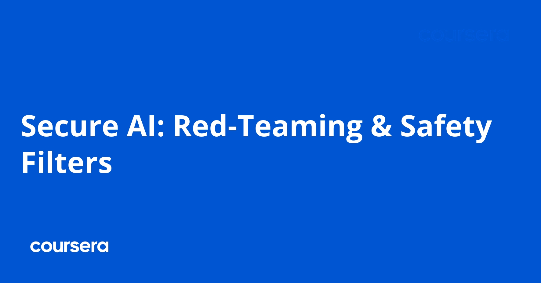 Secure AI: Red-Teaming & Safety Filters