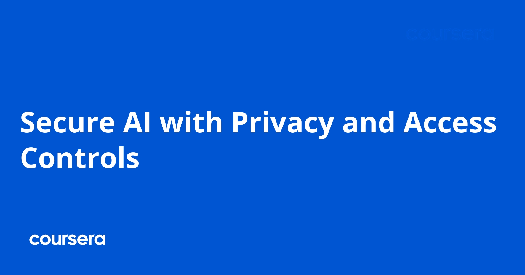 Secure AI with Privacy and Access Controls