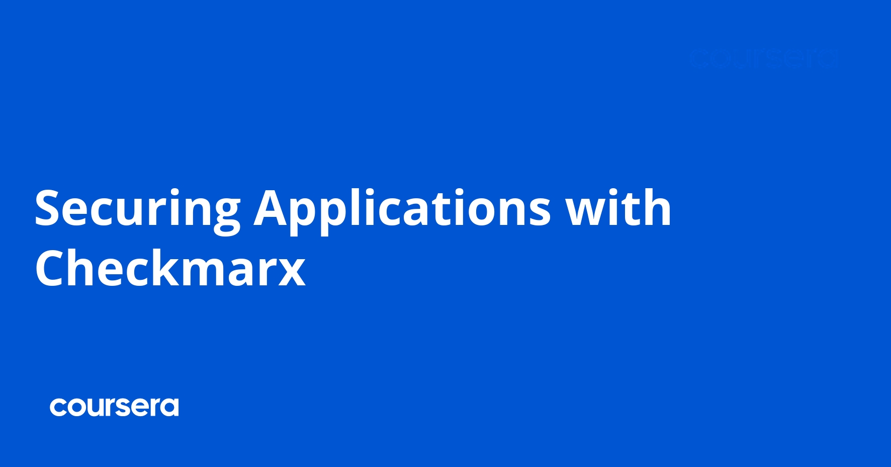 Securing Applications with Checkmarx