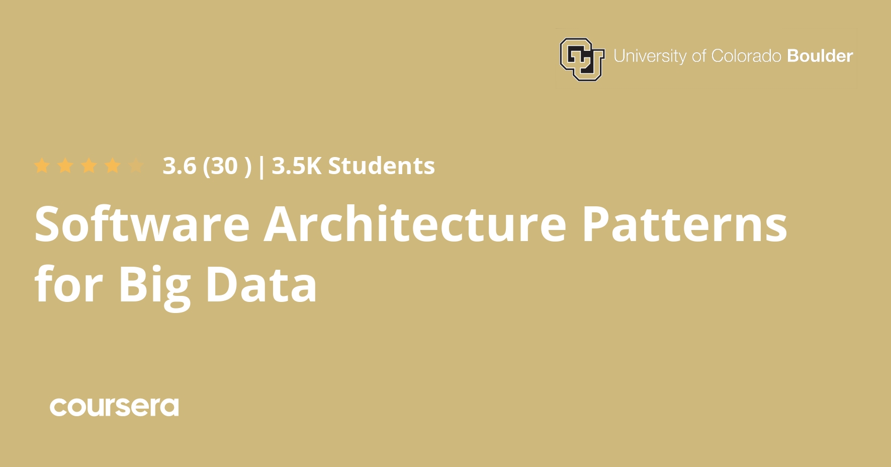 Software Architecture Patterns for Big Data | Coursera