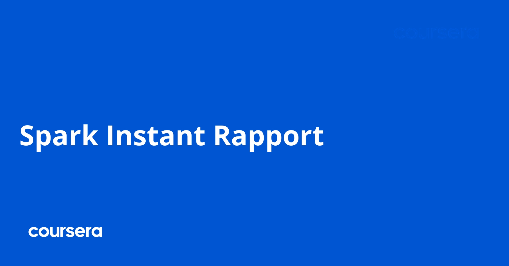 Spark Instant Rapport