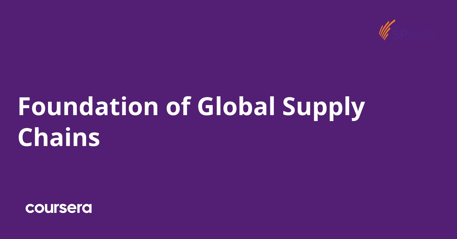 Foundation of Global Supply Chains