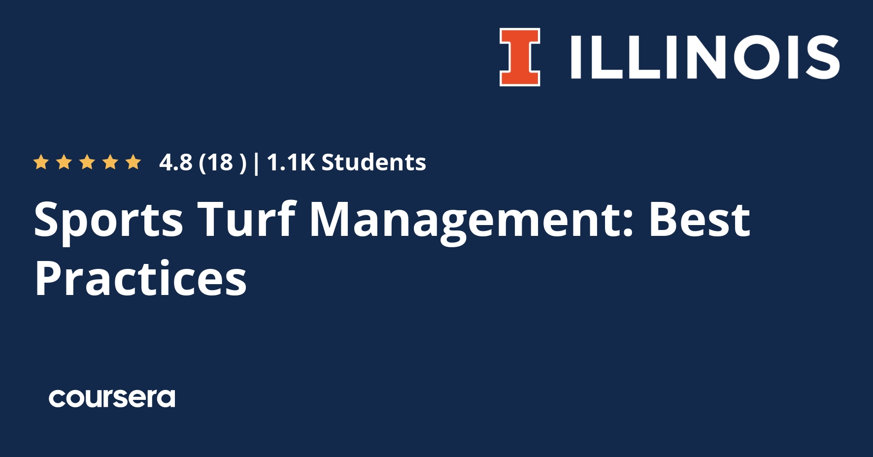 Sports Turf Management Best Practices Coursera