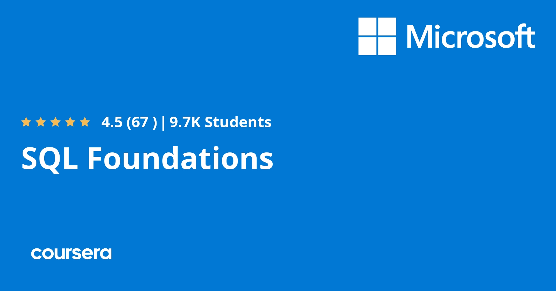 SQL Foundations | Coursera