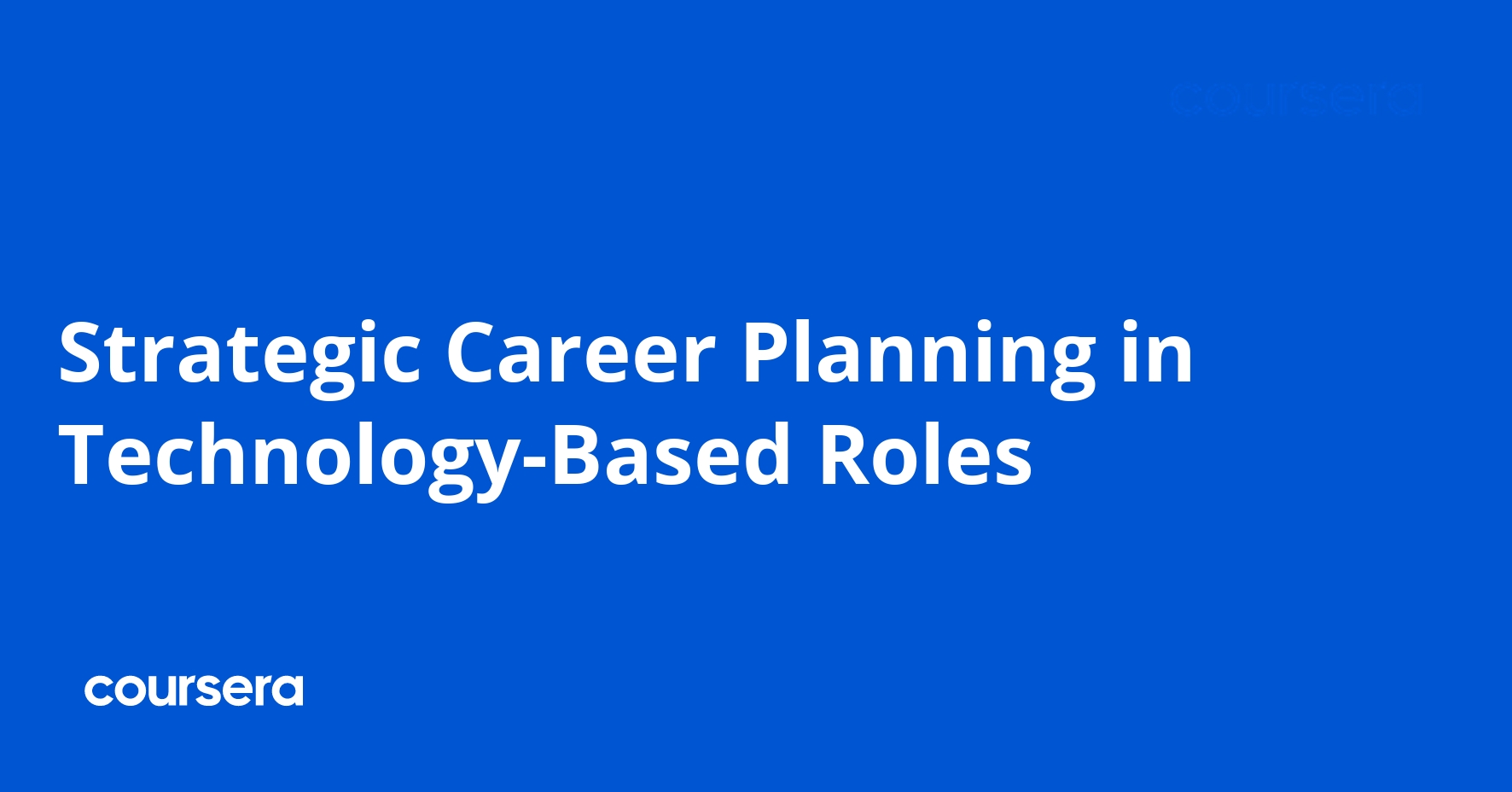 Strategic Career Planning in Tech Roles