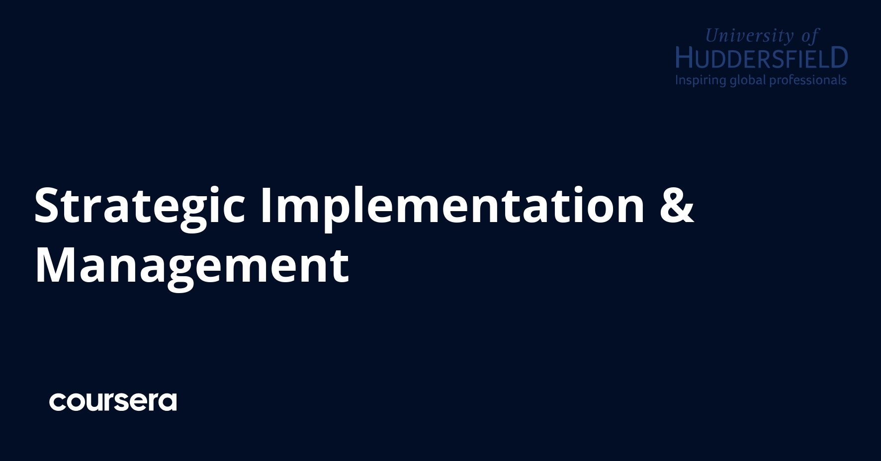Strategic Implementation & Management