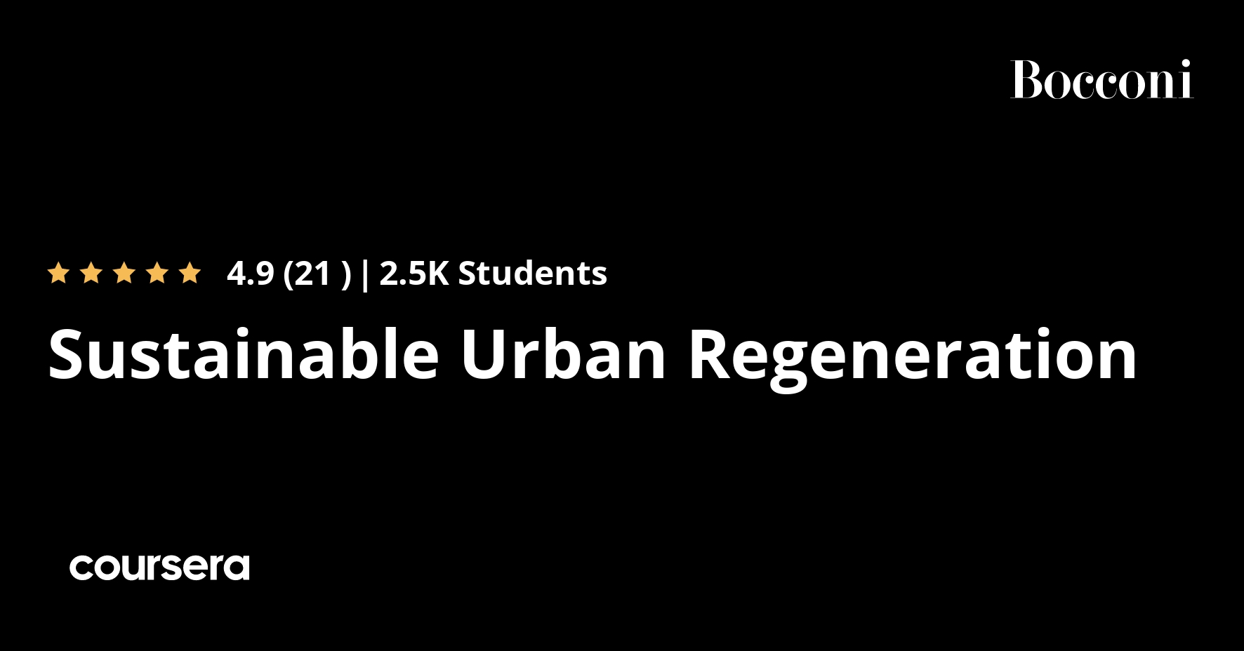 Sustainable Urban Regeneration Coursera