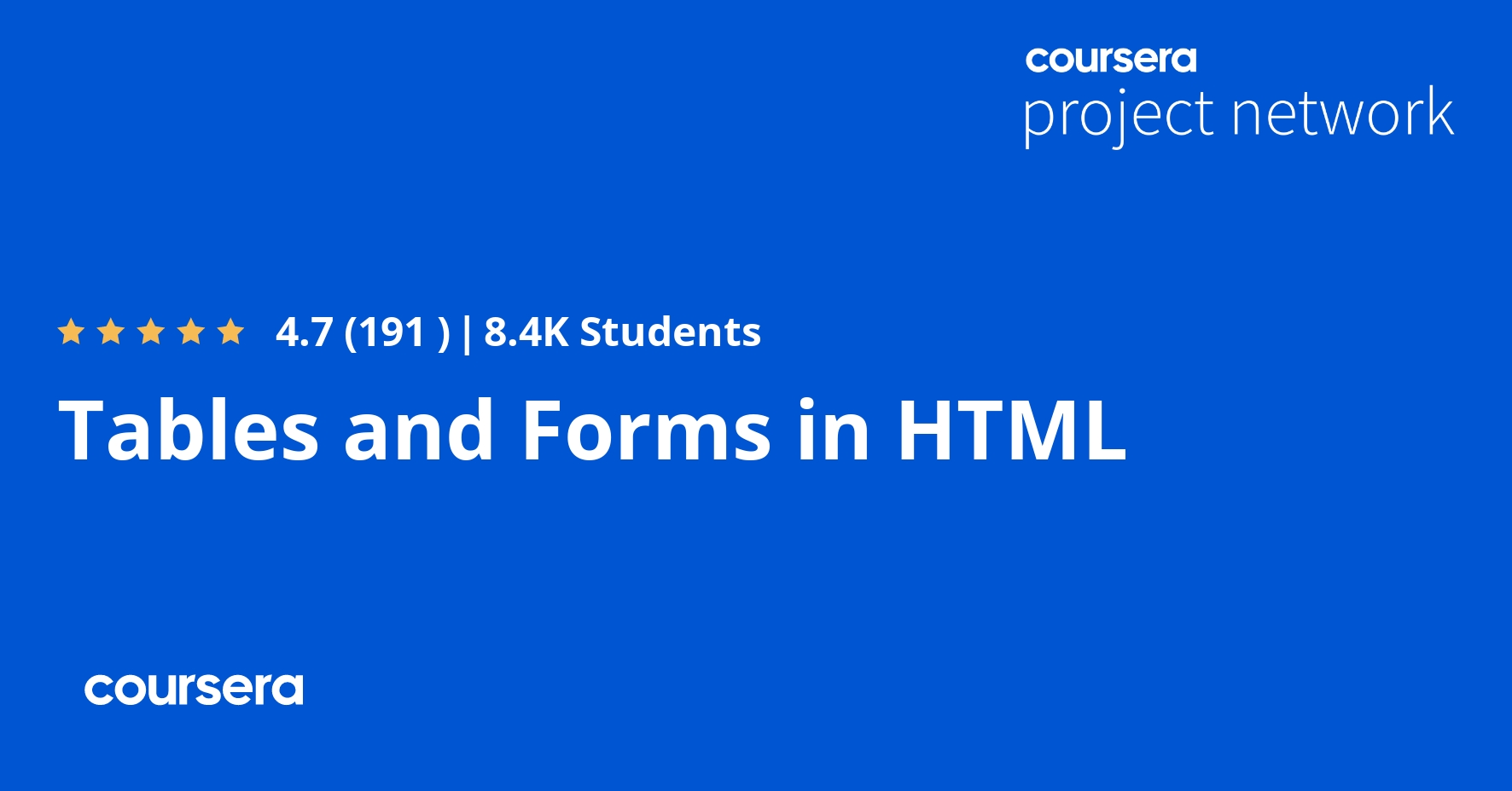 Tables and Forms in HTML