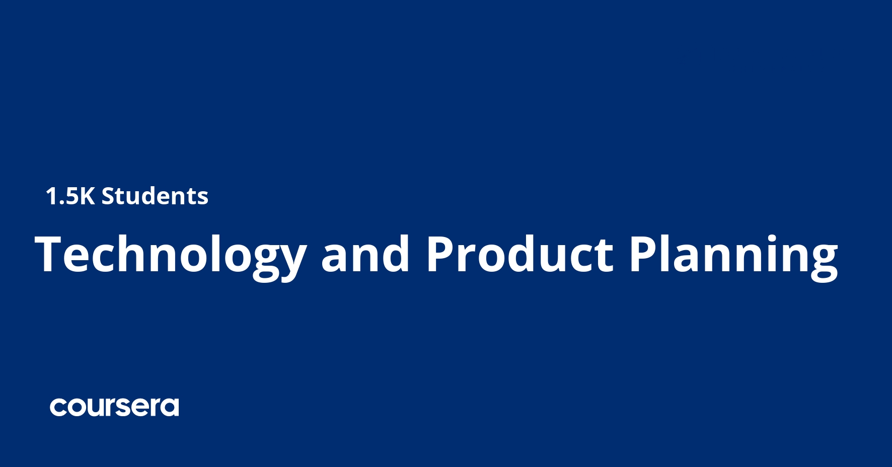 Technology and Product Planning