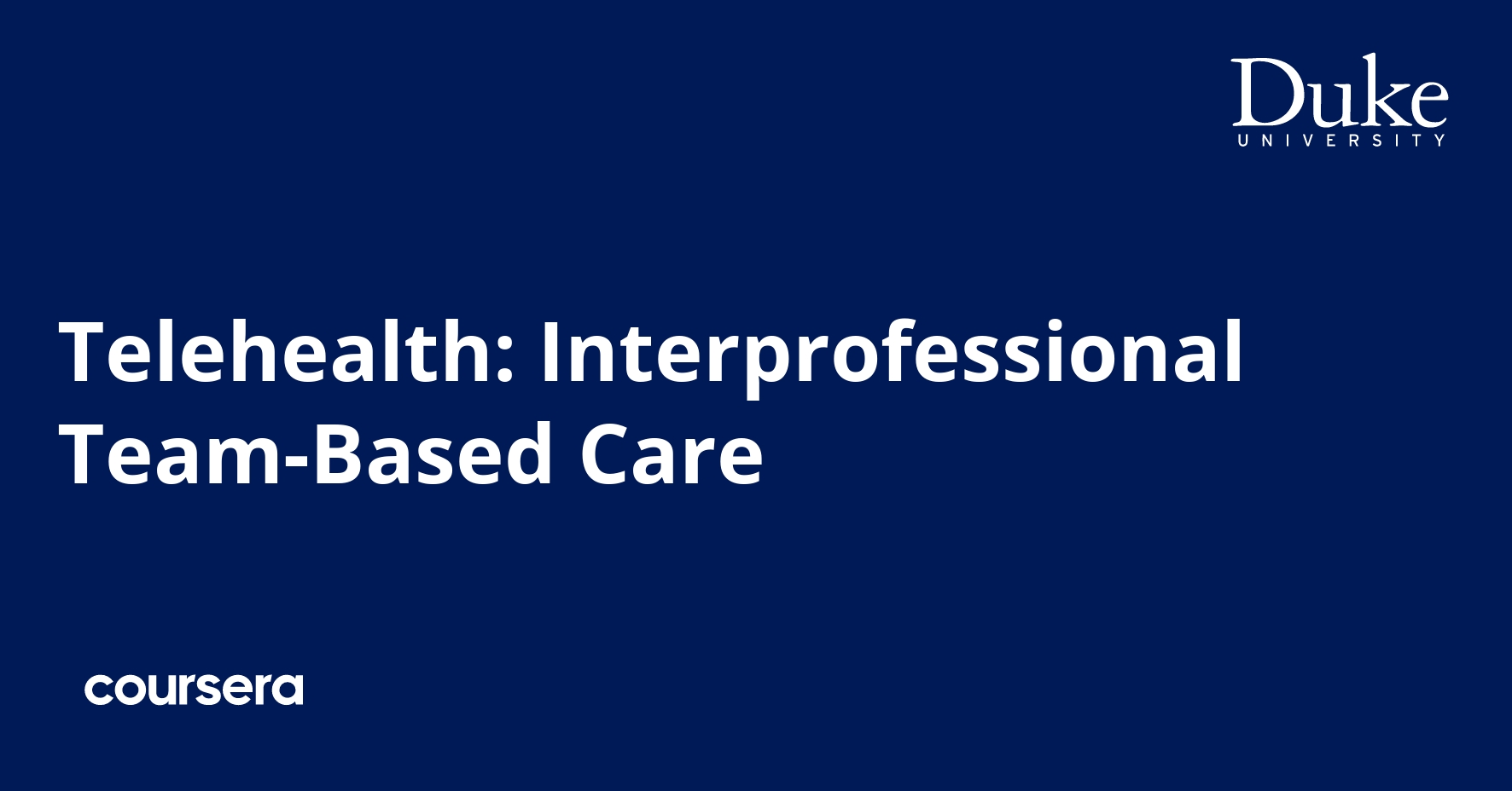 Telehealth: Interprofessional Team-Based Care