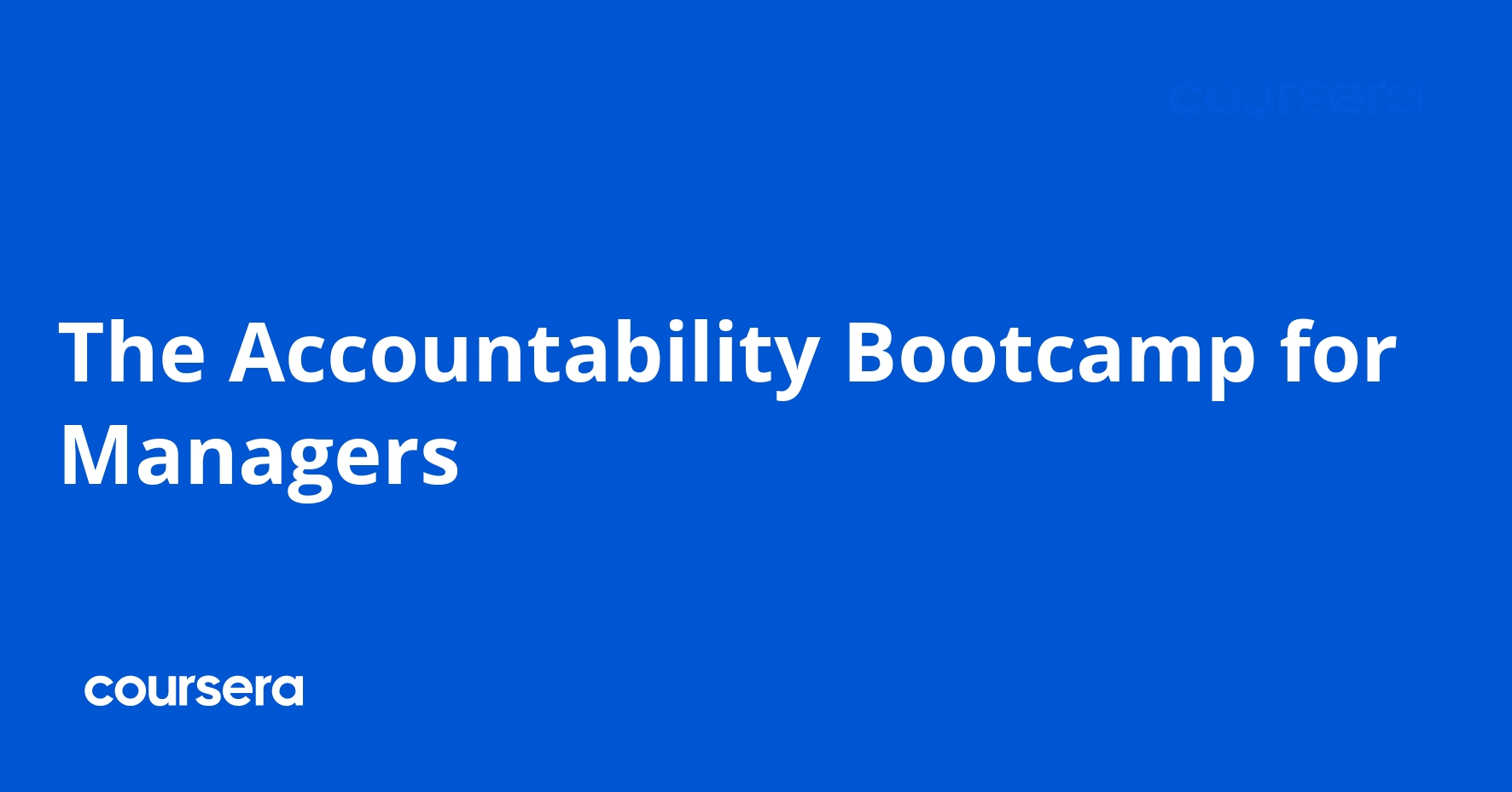 Accountability Bootcamp for Managers