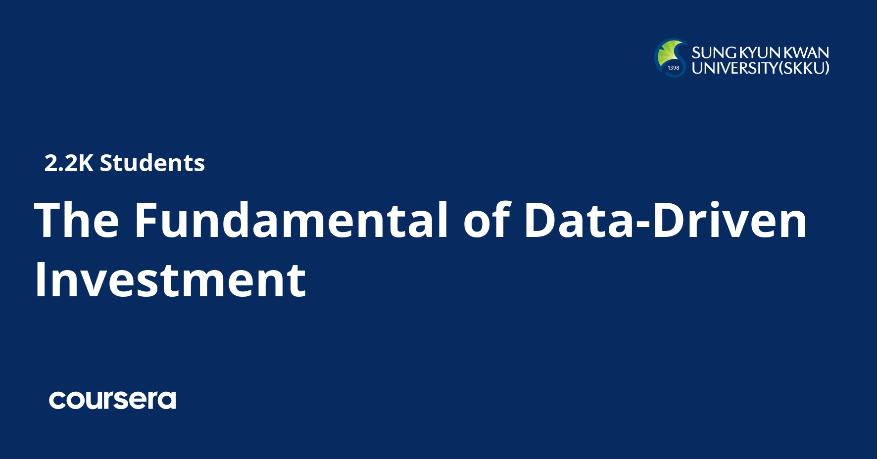 Fundamentals of Data-Driven Investment