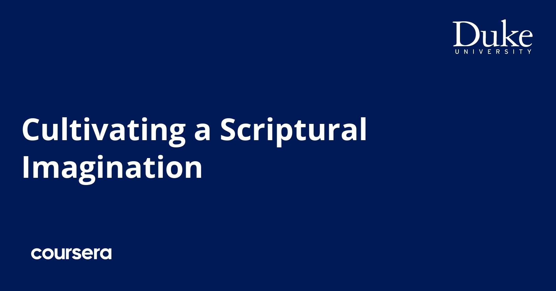 Cultivating a Scriptural Imagination