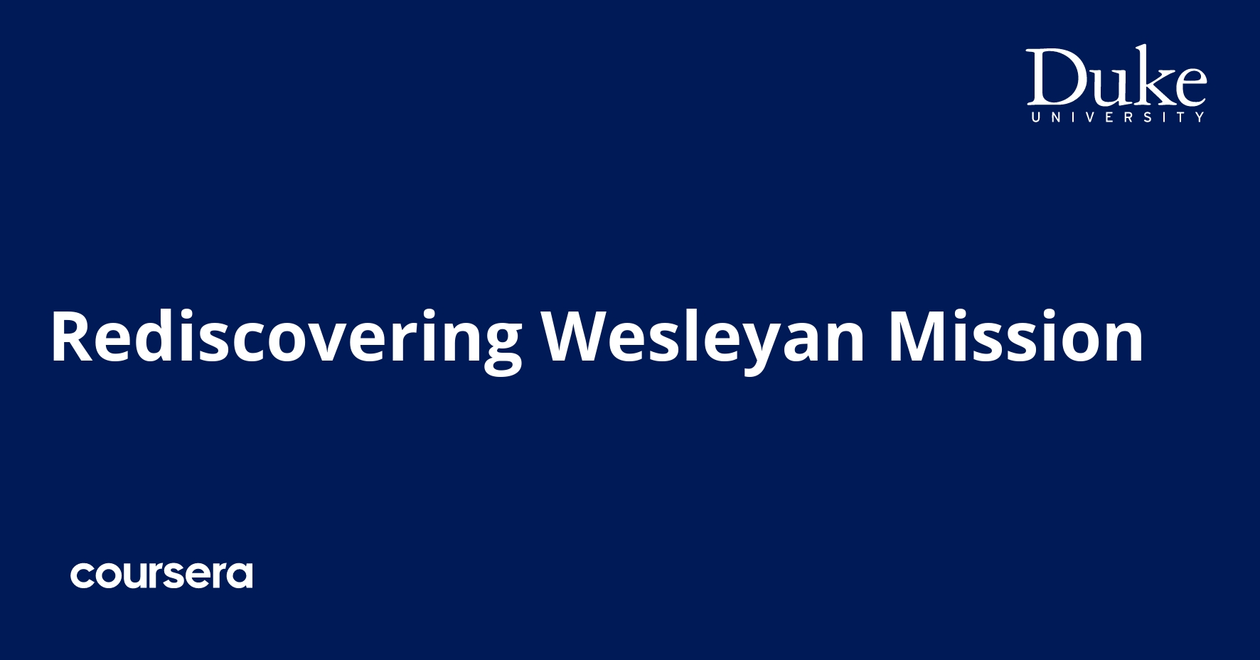 Rediscovering Wesleyan Mission