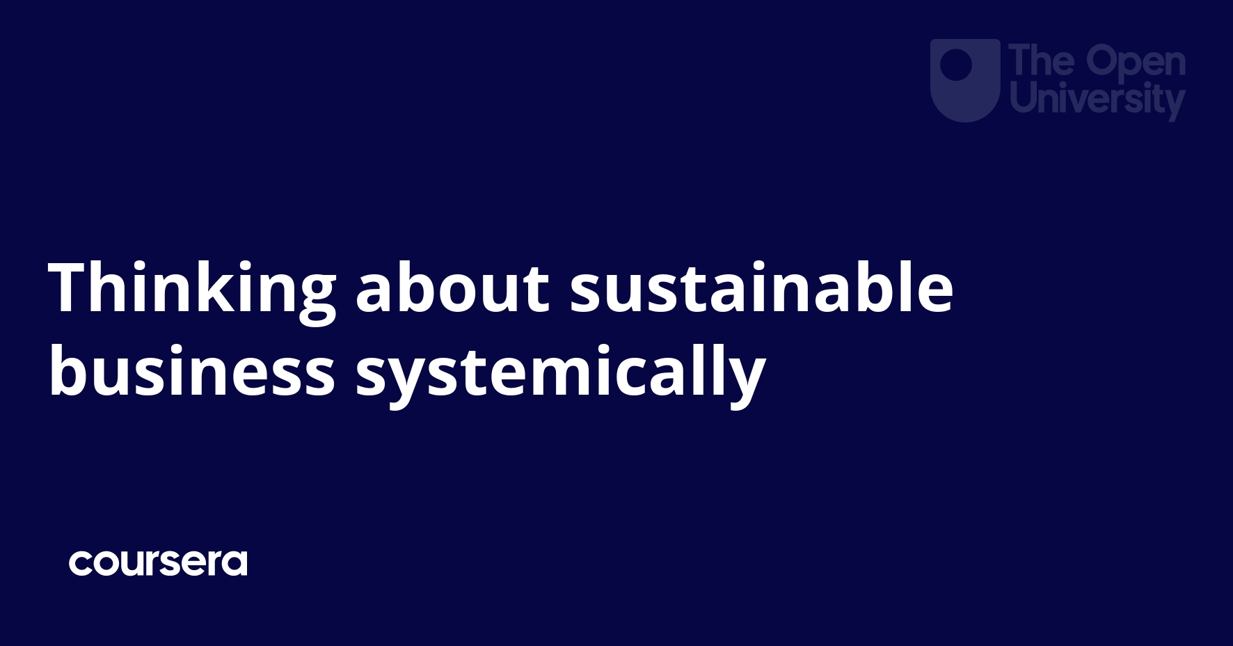 Thinking About Sustainable Business Systemically