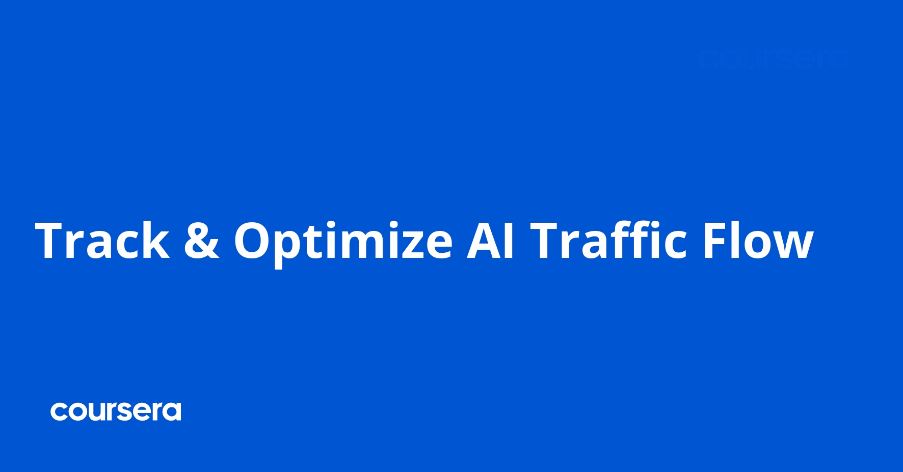 Track & Optimize AI Traffic Flow