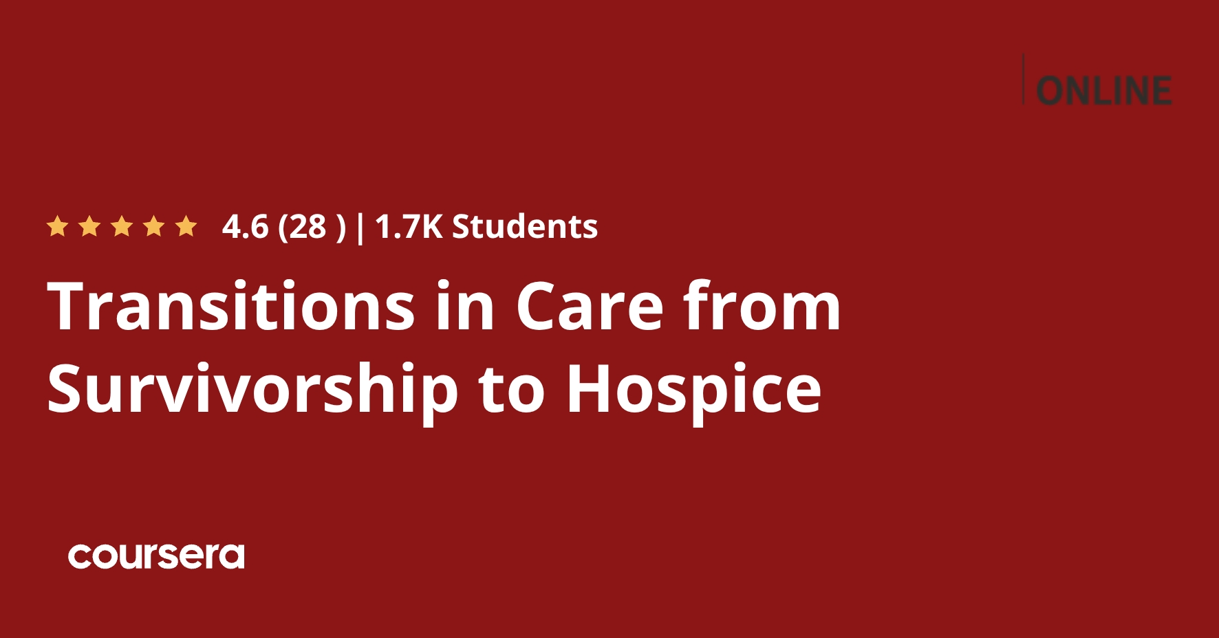 Transitions in Care from Survivorship to Hospice | Coursera