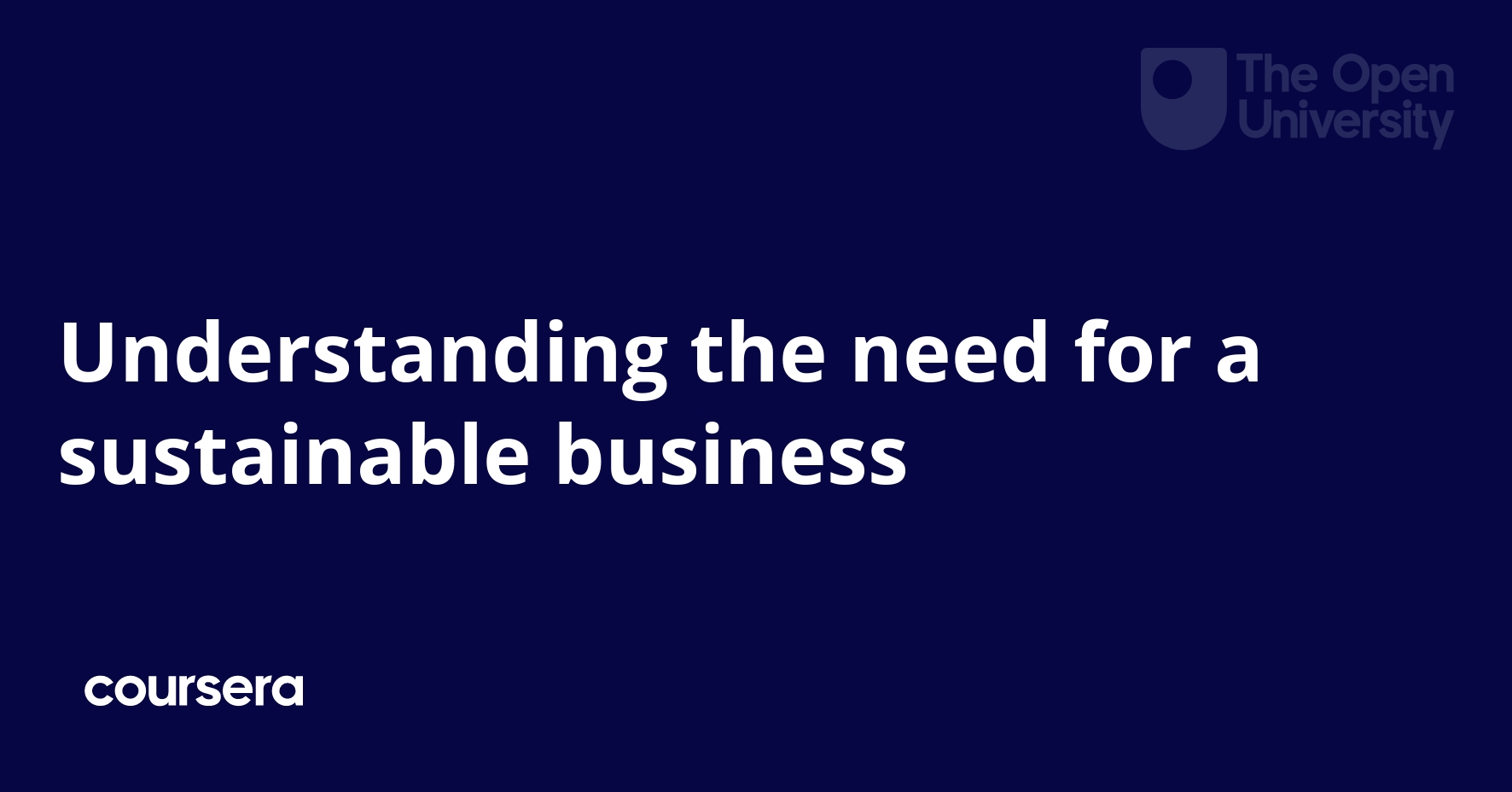 Understanding Sustainable Business Needs