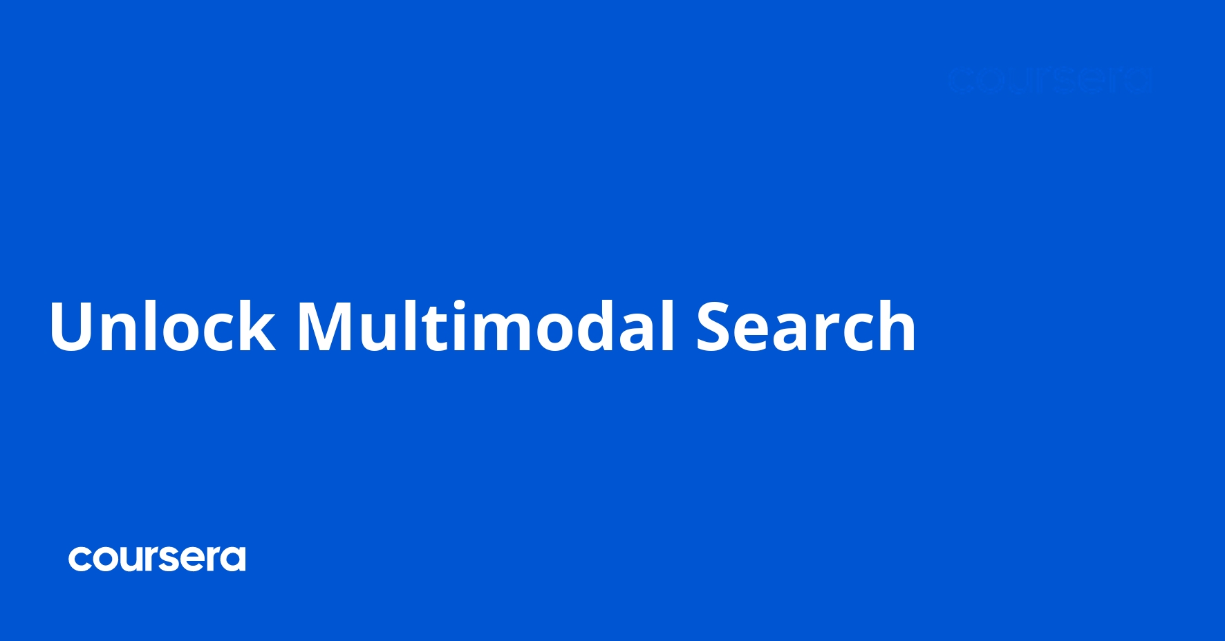 Unlock Multimodal Search